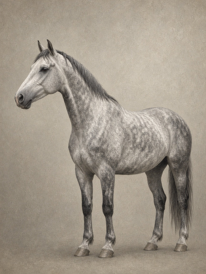 Grey Horse in Profile